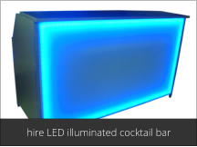 hire LED cocktail bar